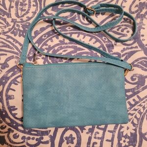 Teal Clutch Or Wear As Crossbody Bag, Caroline Hill